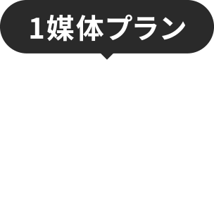 1媒体プラン 7万円/月(税別)